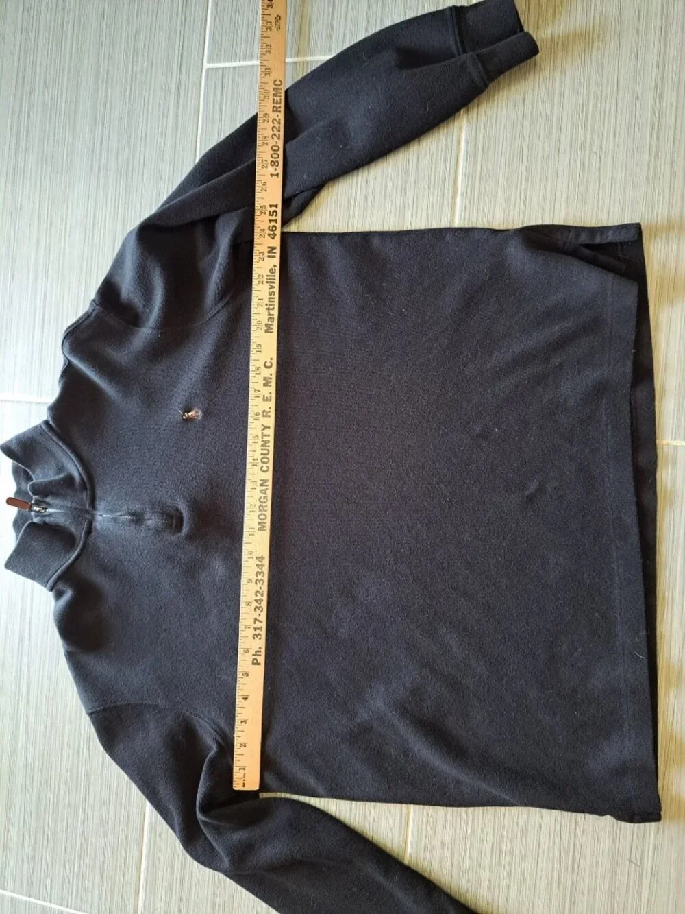 Polo Ralph Lauren Estate Rib Quarter-Zip Pullover XL Black  Cotton Mens Sweater